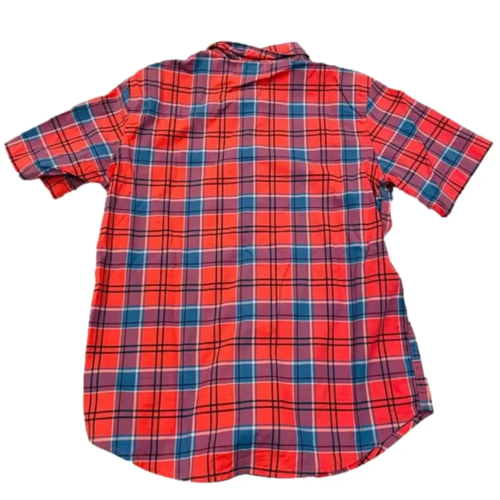 Old Navy Boy’s Multicolor Plaid Short Sleeve Button Down Shirt Size M/8